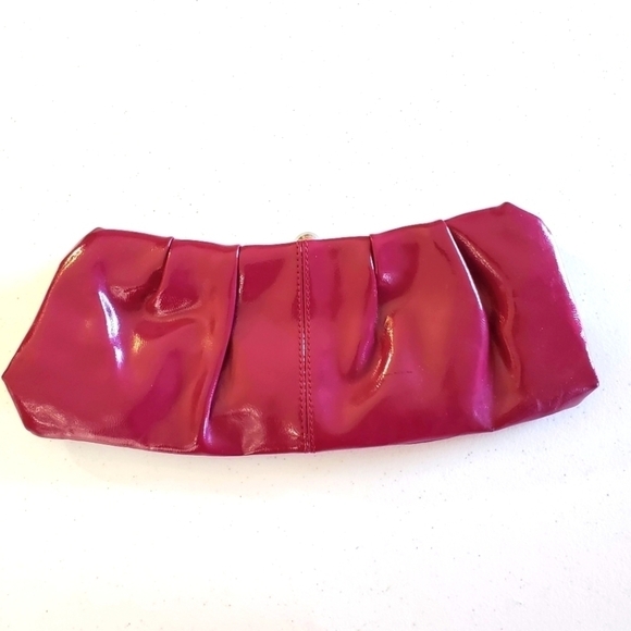 Express Design Studio Purple Clutch Small Chain Strap Patent Leather Bag - Picture 2 of 12